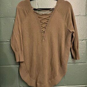 Love Change Italy Maroon Red Open Front Chunky Knit Long Cardigan Pockets Medium